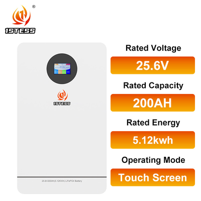 25.6V 200Ah 5.12Kwh بطارية تخزين الطاقة المنزلية