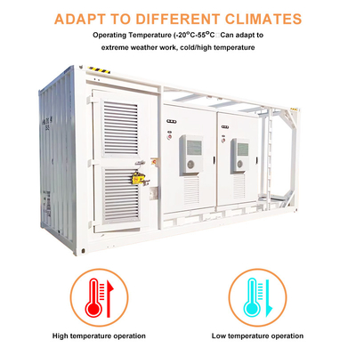 500kW بطارية الليثيوم 1MW ESS نظام بطارية الطاقة الشمسية حاوية 1 MWh 2 MWh للتجارة