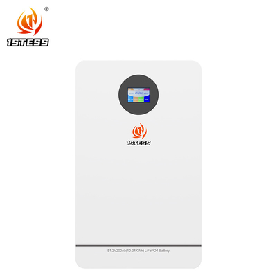 سعة عالية 200Ah 51.2V 10.24kwh Lifepo4 PowerWall تخزين الطاقة المثبت على الحائط بطارية ليثيوم أيون 6000 دورة
