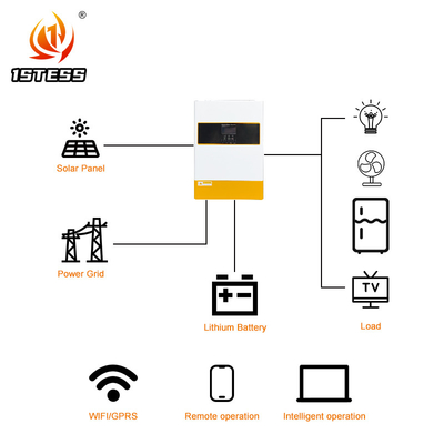 عاكس الطاقة الشمسية الهجينة النقي 6.2kW مع MPPT خارج الشبكة 48V