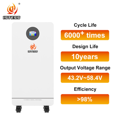 بطارية الليثيوم الشمسية 300Ah 15.36kWh Lifepo4 بطارية المحمول 51.2V نظام تخزين الطاقة المنزلي -20°C إلى 55°C