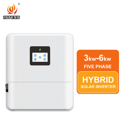 IP65 مرحلة واحدة 48 فولت 3kw 3.6kw 5kw 6kw عاكس الهجين على / خارج الشبكة عاكس الطاقة الشمسية الموجة الصينية النقية 4.6kw عاكس الطاقة الشمسية الهجينة
