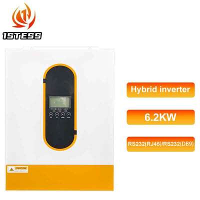Off Grid Hybrid Solar Inverter Single Phase Pure Sine Wave 48V 6.2kw Built-In MPPT Smart Load Management