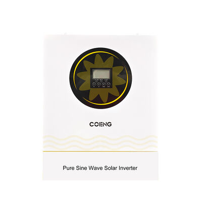 24 فولت 48 فولت عاكس الطاقة الشمسية الهجينة خارج الشبكة المرحلة الواحدة MPPT 3.5kw 5.5kw 6.2kw تصميم غطاء غبار موجة الصين النقي