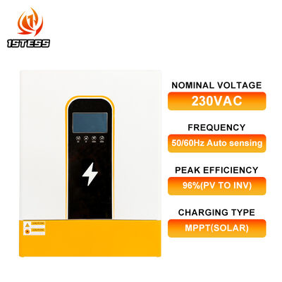 عاكس شمسي هجين 48 فولت 8.5 كيلو واط 11 كيلو واط أحادي الطور خارج الشبكة موجة جيبية نقية مع MPPT مزدوج عالي الكفاءة