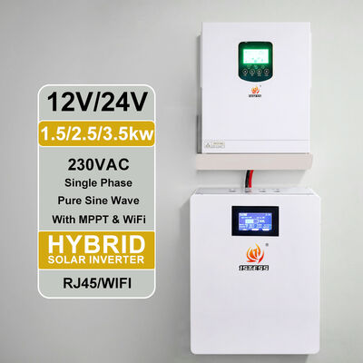 2500W 24V بطارية منخفضة الجهد المحول الشمسي الموجة الصينية النقية MPPT 60A شاحن مرحلة واحدة من الشبكة للاستخدام في المزرعة