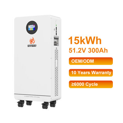 السكن ESS 300Ah سعة 15.36kWh مع عجلات مدمجة سهلة التثبيت عالية الكفاءة